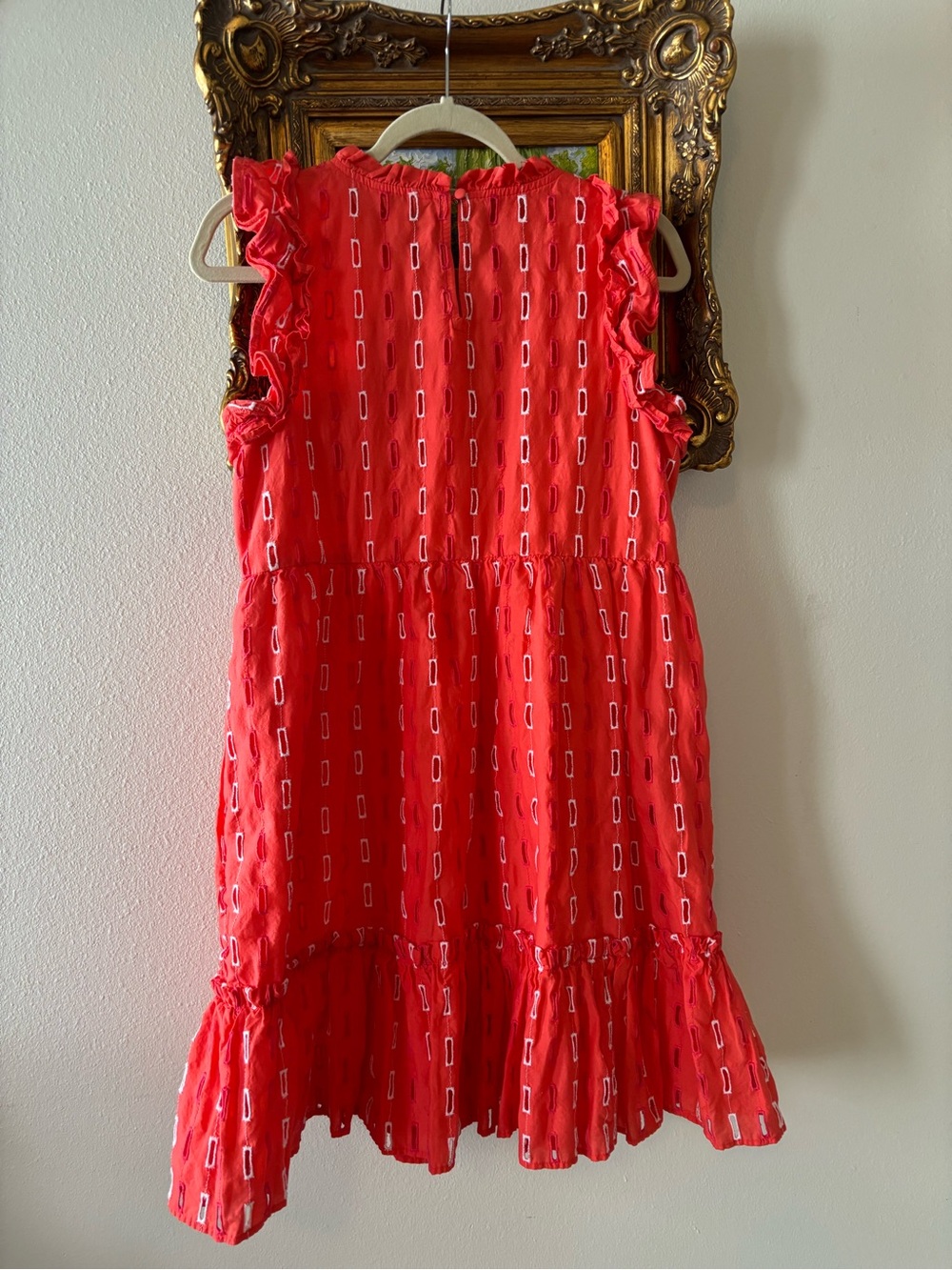crown & ivy Coral/Orange Ruffle Sleeve Dress - Picture 4 of 6